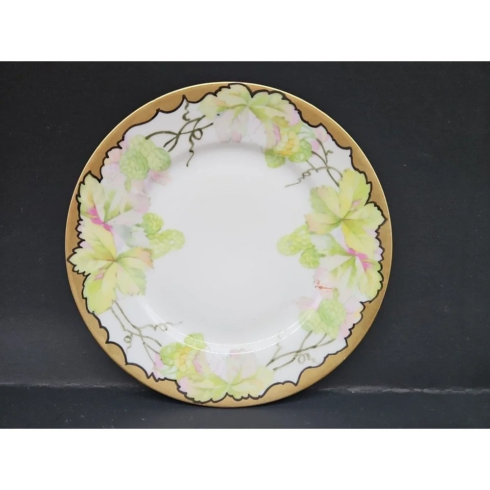 Antique O.&.E.G. Royal Austria Hand Painted Grape Vine 6.5